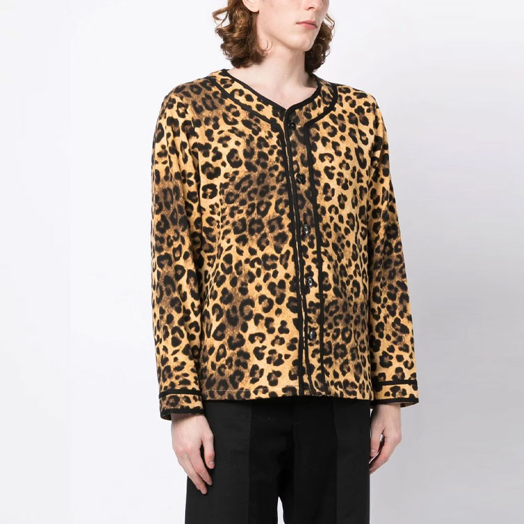 Purchase CLOT SS23 레오파드 싱글 브레스트 재킷 브라운 남성 아우터웨어. CLSH22F20008