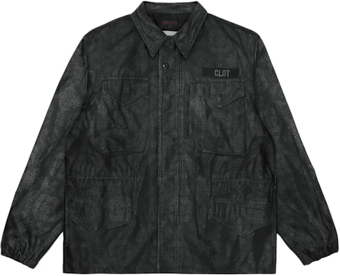 CLOT SS24 Chaqueta Negra Unisex Manga Larga Bolsillos Estampado Integral CLJK24S40020BL Buy CLOT SS24 Chaqueta Negra Unisex Manga Larga Bolsillos Estampado Integral CLJK24S40020BL