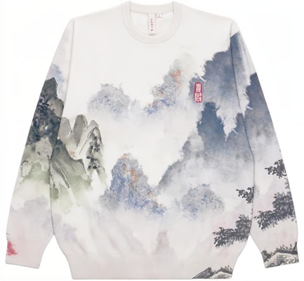 CLOT SS24 잉크 프린트 크루넥 풀오버 긴팔 맨투맨 유니섹스 화이트. CLKN24S70005 Buy CLOT SS24 잉크 프린트 크루넥 풀오버 긴팔 맨투맨 유니섹스 화이트. CLKN24S70005