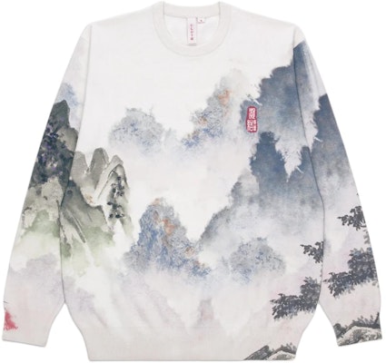 CLOT SS24 잉크 프린트 크루넥 풀오버 긴팔 맨투맨 유니섹스 화이트. CLKN24S70005 Order CLOT SS24 잉크 프린트 크루넥 풀오버 긴팔 맨투맨 유니섹스 화이트. CLKN24S70005