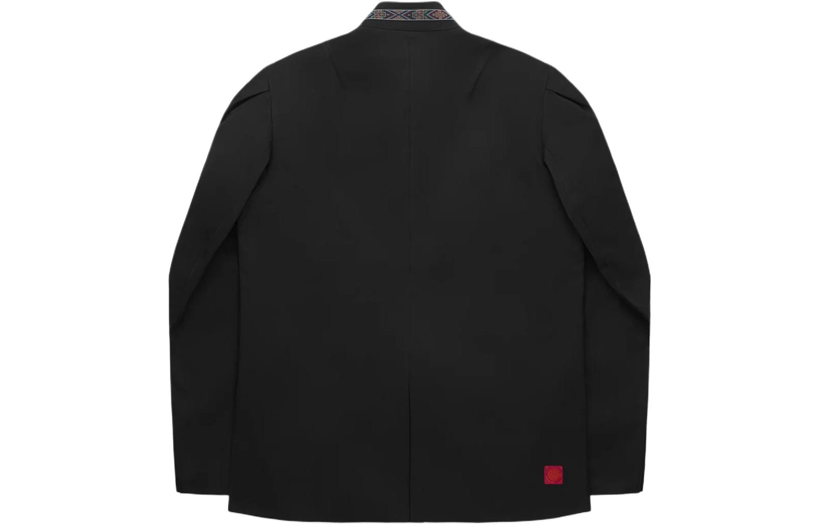 Lookbook CLOT SS24 만다린 칼라 블랙 재킷 유니섹스 긴팔 아우터. CLJK24S40002