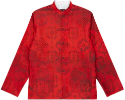 CLOT SS24 Red All-Over Print Mandarin Collar Unisex Long-Sleeve Jacket CLSH24S20028RD CLOT SS24 Red All-Over Print Mandarin Collar Unisex Long-Sleeve Jacket CLSH24S20028RD