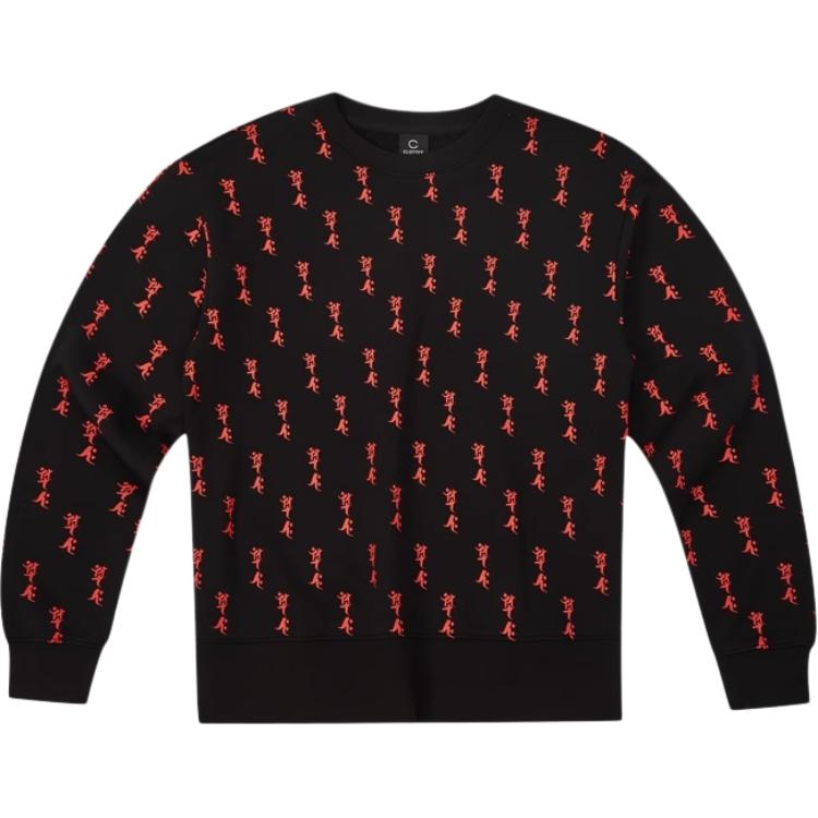 CLOT Tee Chinese Series All-Over Print Crewneck Sweatshirt Black CTCN20FCN301-BK