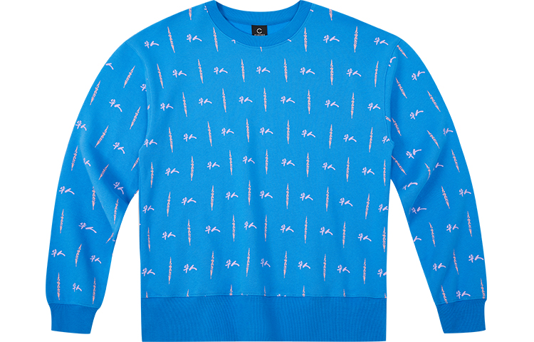CLOT TEE Chinese Series All-Over Print Pullover Crewneck Sweatshirt Blue CTCN20FCN305-BL