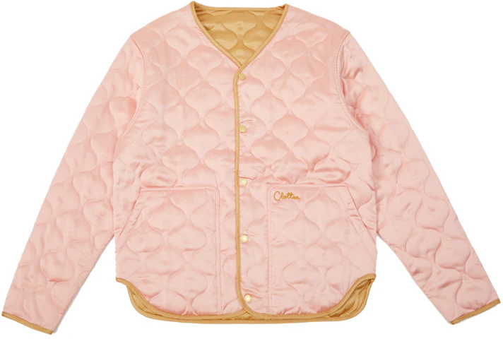 clot-tee-logo-quilted-collar-button-up-jacket-unisex-pink-ctjk-20-fcn-405-pk