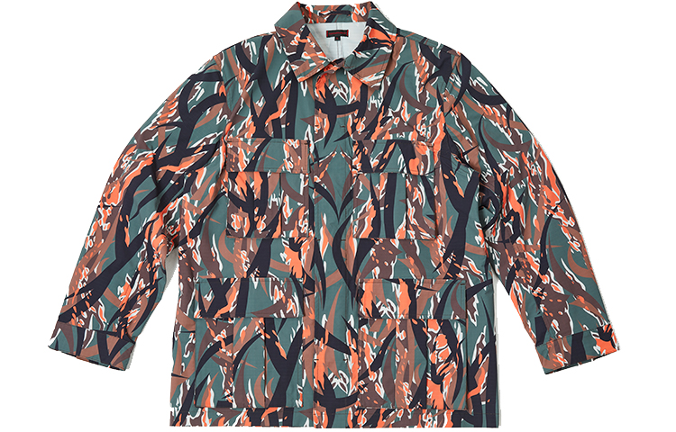 CLOT Thorn Series Olive Green Multi-Pocket Jacket Loose Fit CLJK20FAL401-OL