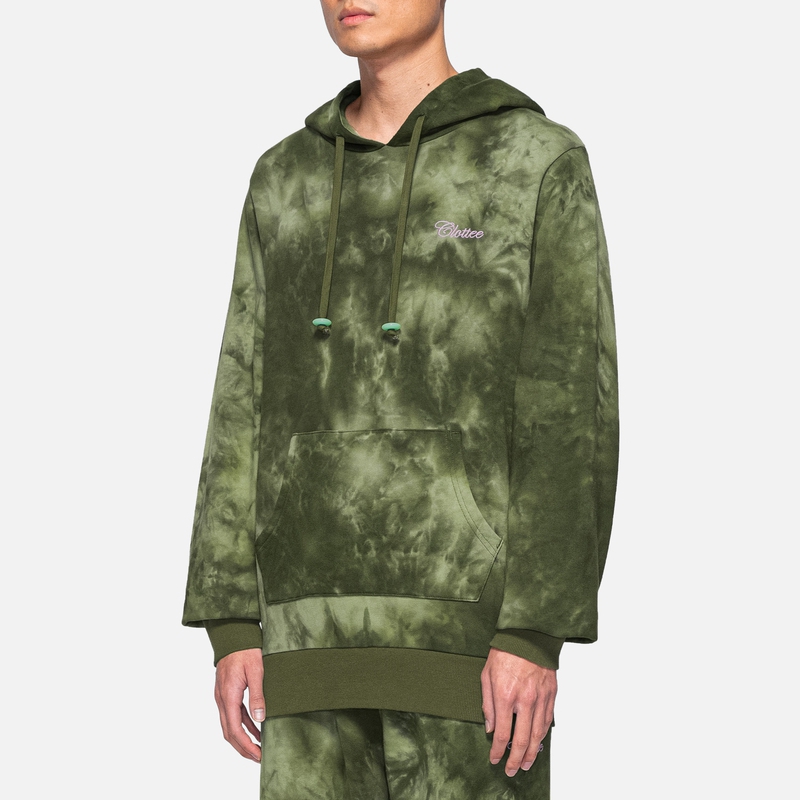 Purchase CLOT 男女同款扎染连帽衫前刺绣标志 CTHD22SS3002