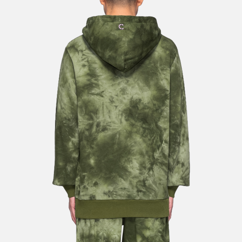 Details for CLOT 男女同款扎染连帽衫前刺绣标志 CTHD22SS3002