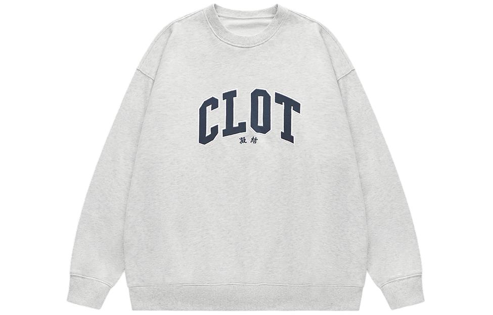 CLOT Unisex Letter Print Crewneck Loose Fit Long Sleeve Sweatshirt CTSS23F31055