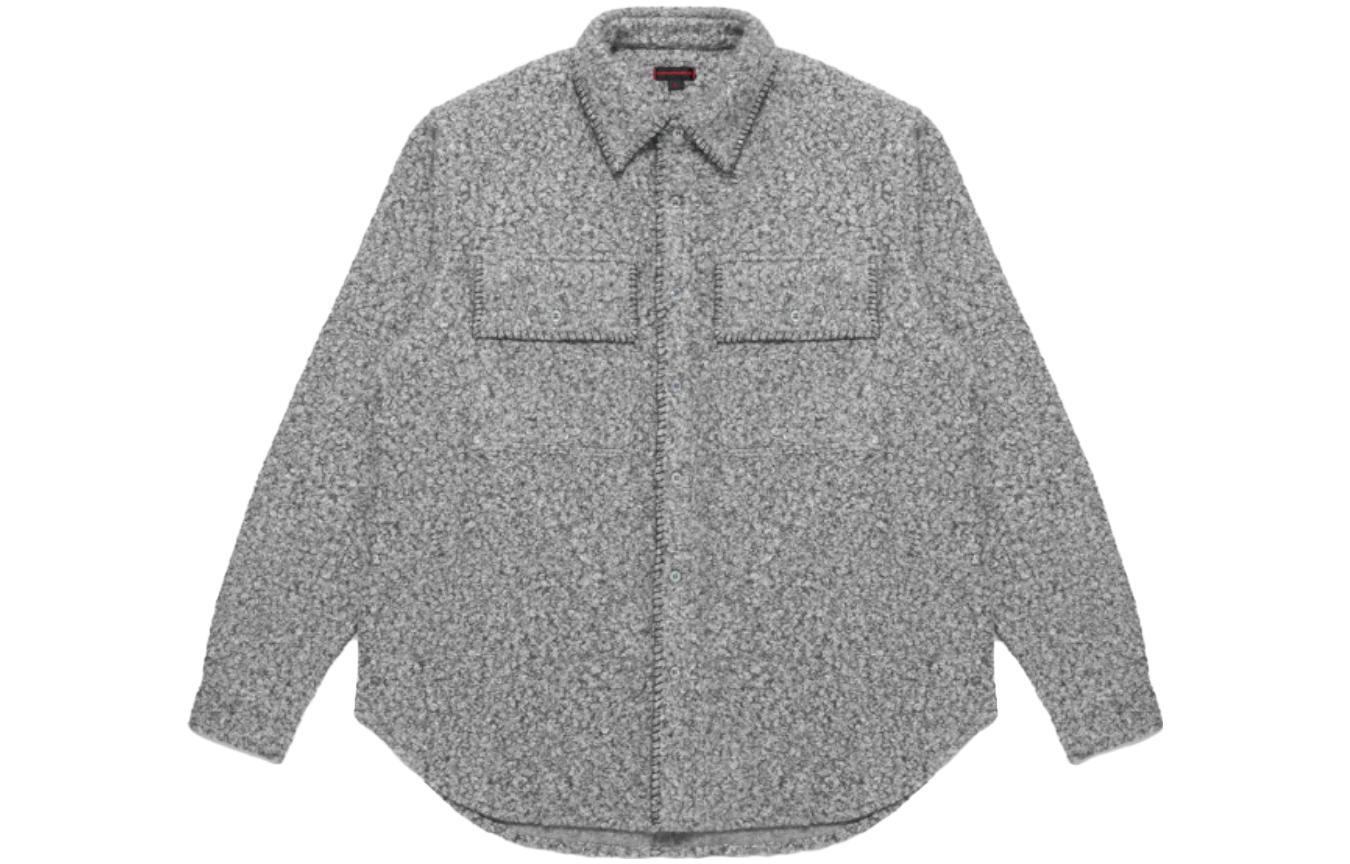 CLOT Unisex Wool Casual Jacket in Gray Blue. clot23ss08
