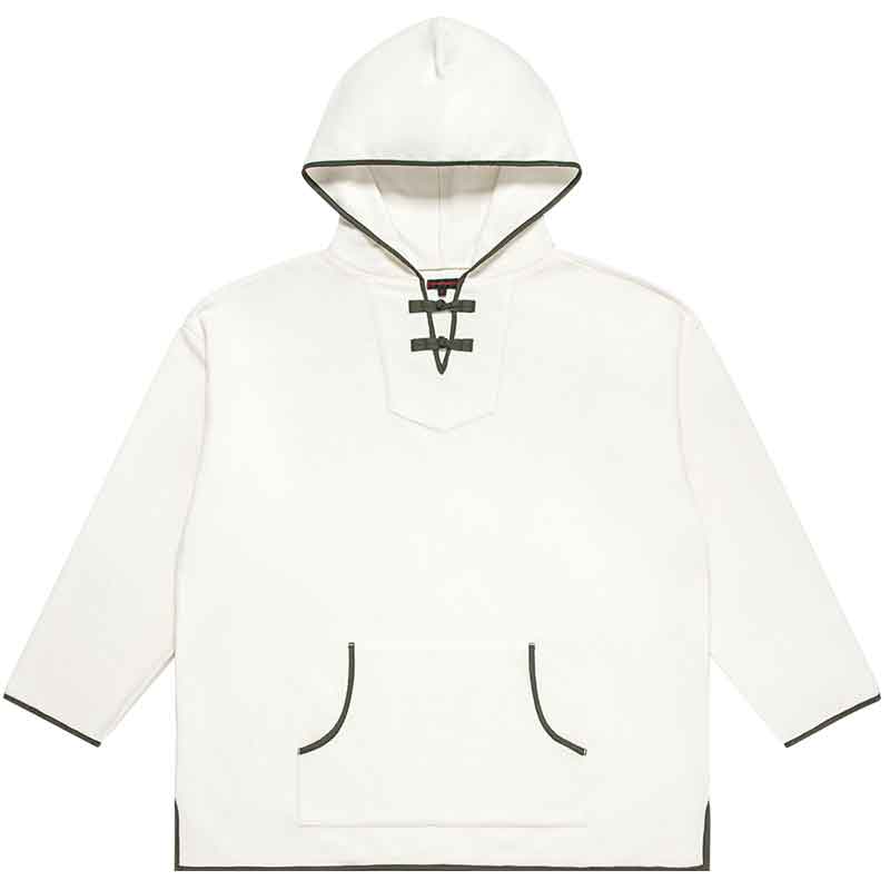 CLOT White Minimalist Sweatshirt with Chinese-Style Button Design CLHD22FTM305