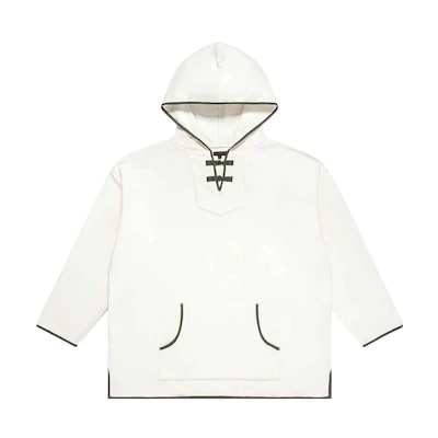 CLOT White Minimalist Sweatshirt with Chinese-Style Button Design CLHD22FTM305