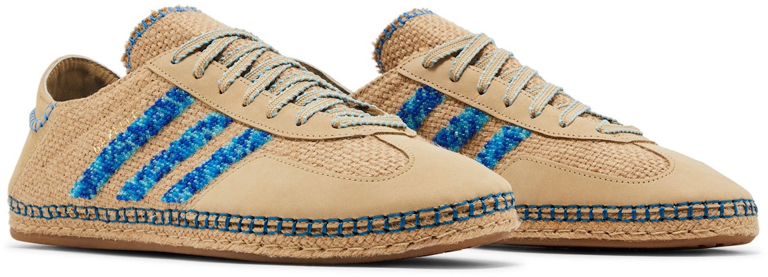 CLOT×adidas ガゼル 麻カーキ ライトブルー IH3641 1