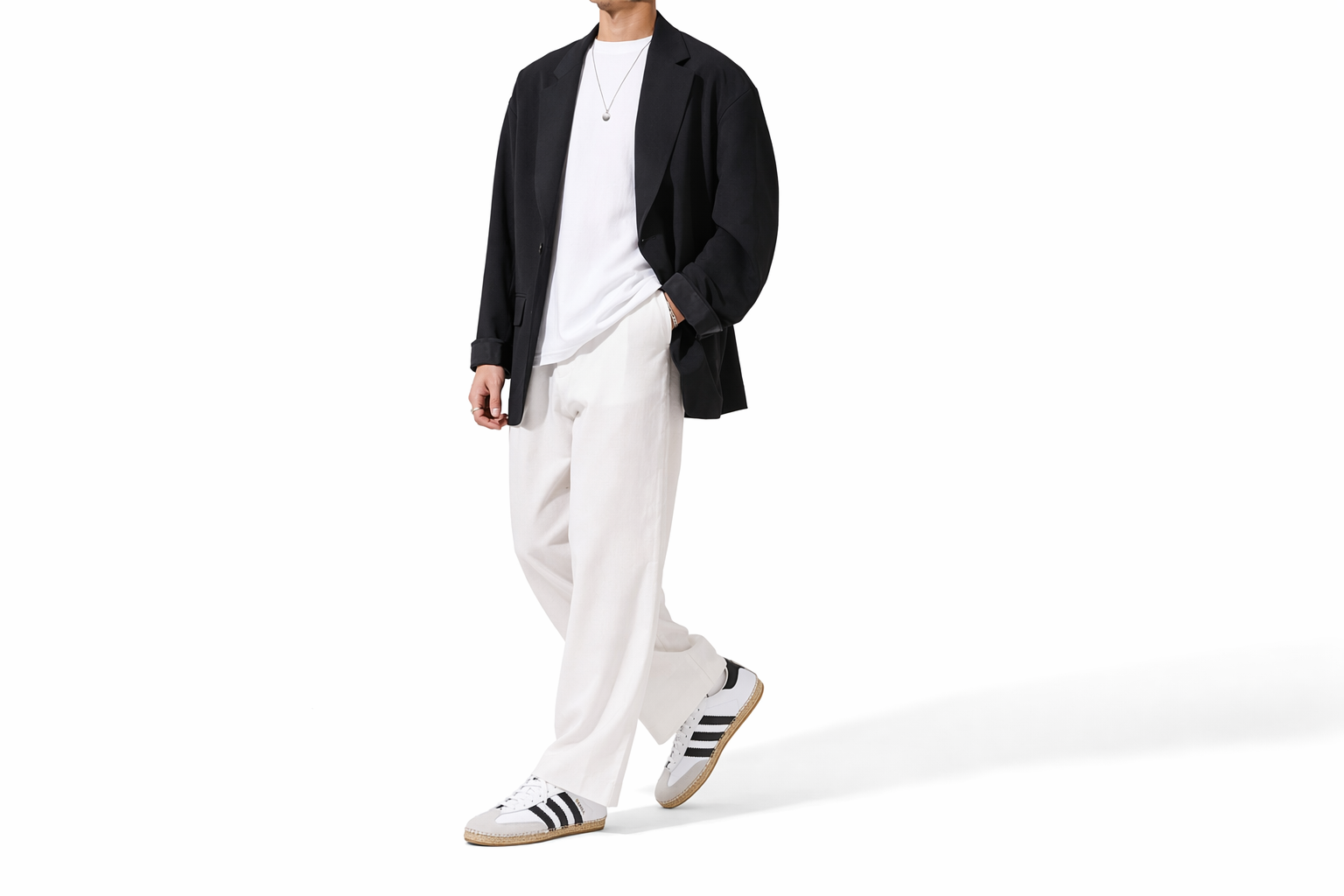 Order CLOT x adidas Samba Espadrille ''Wit Zwart'' KJ0274