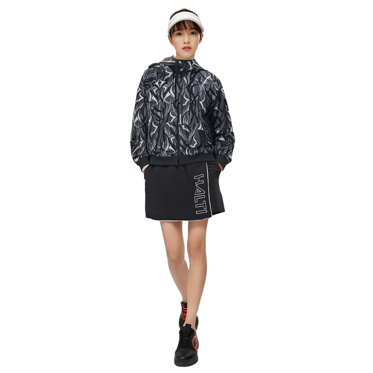 Details for CLOT x Alienegra 荊棘系列黑色幾何圖案拉鍊連帽上衣 男女款 CLHD19FW002