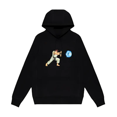 CLOT ARCADE1UP Letter Cartoon Hoodie - Unisex Pullover Loose Fit Long Sleeve CLHD21FARC17-BL-OOM