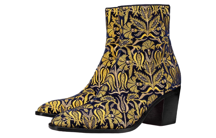 Christian Louboutin CLOT Timberland Boot 'Golden Velvet Floral Embroidery' 圖 3