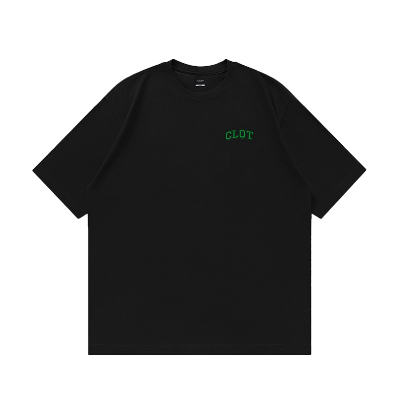 CLOT X CLOTTEE Embroidered Logo Basic Unisex Casual Loose Fit T-Shirt. CTTE24S11013