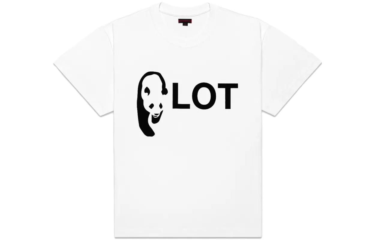 CLOT x Fragment Design SS23 Panda Lightning Logo Unisex White T-Shirt. CLTE23SFM101-WH