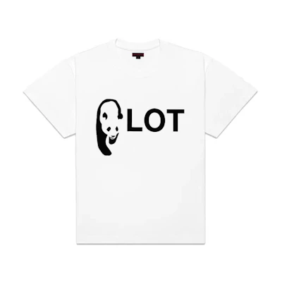 CLOT Fragment Design SS23 Panda Lightning Logo Unisex White T-Shirt. CLTE23SFM101-WH