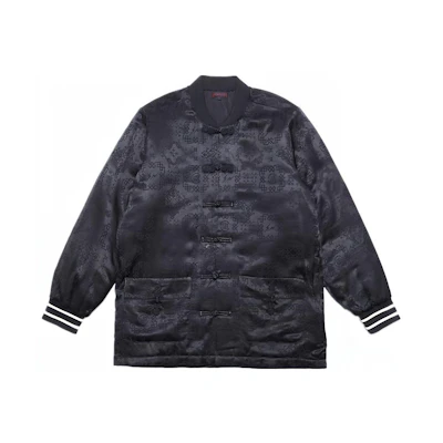 CLOT Fragment Design Unisex Black Silk Tang Jacket FDCBSJ-BLK19-FW