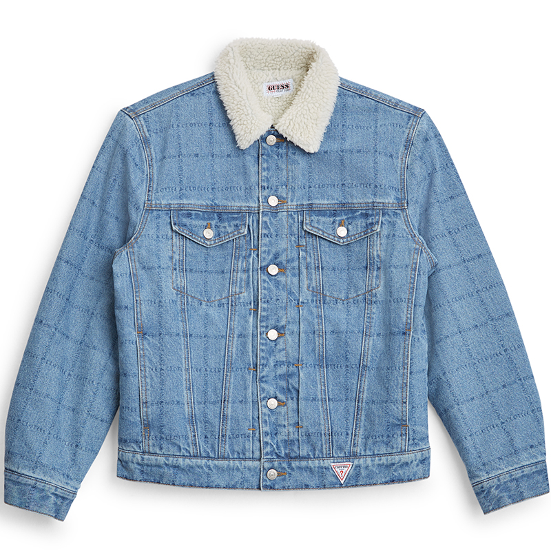 CLOT x GUESS Logo Denim Jacket Outerwear Blue CTJK21FG4001