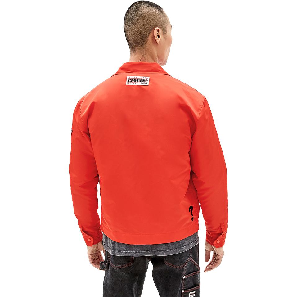 Details for CLOT x GUESS 红色徽标印花翻领夹克 CTJK21FG4002