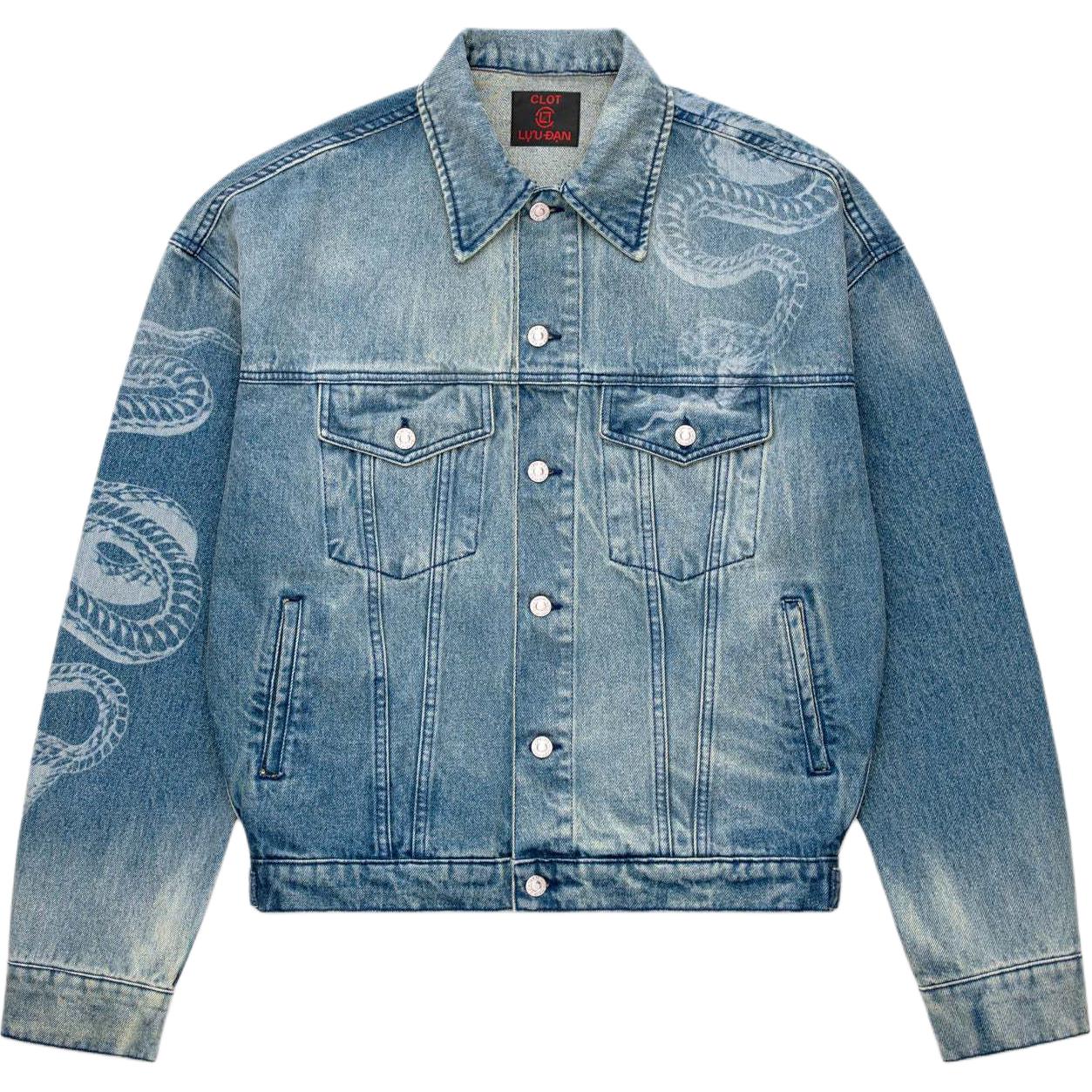 CLOT LUU DAN SS24 Blue Multi-Pocket Logo Print Cotton Jacket Unisex CLJK24S19DWDBL00