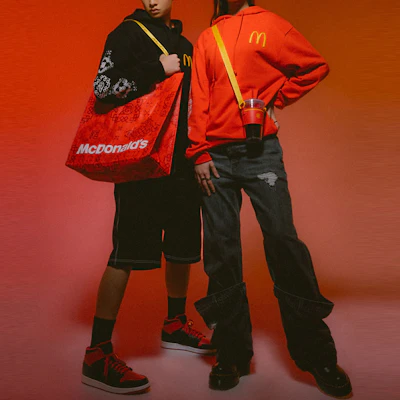 CLOT x 麦当劳 SS23 红色汉堡标志图案男女通用套头衫 CLOT-RED Details for CLOT x 麦当劳 SS23 红色汉堡标志图案男女通用套头衫 CLOT-RED