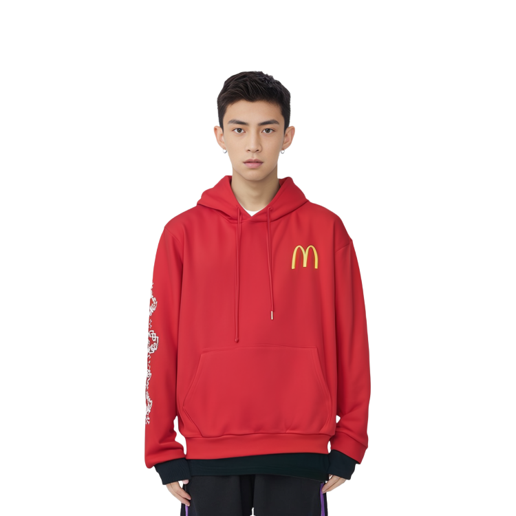 Sizing CLOT x 麦当劳 SS23 红色汉堡标志图案男女通用套头衫 CLOT-RED