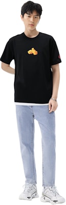 클랏 x 맥스파이시 협업 치킨 윙 그래픽 블랙 반팔 티셔츠 CLTE23SMC108 Cheap 클랏 x 맥스파이시 협업 치킨 윙 그래픽 블랙 반팔 티셔츠 CLTE23SMC108