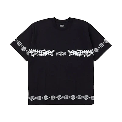 CLOT Neighborhood FW23 Dragon Print Logo Trim Unisex Crewneck T-Shirt. 232PC20N-ST01S