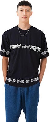 CLOT x 네이버후드 FW23 드래곤 로고 트림 유니섹스 크루넥 티셔츠. 232PC20N-ST01S Sizing CLOT x 네이버후드 FW23 드래곤 로고 트림 유니섹스 크루넥 티셔츠. 232PC20N-ST01S