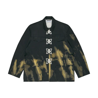 CLOT PRONOUNCE SS24 Floral Porcelain Zhongshan Jacket Unisex Black CLJK24STJ003