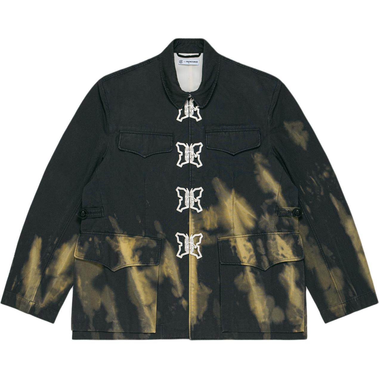 Order CLOT x PRONOUNCE SS24 플로랄 도자기 중산 재킷 유니섹스 블랙 CLJK24STJ003