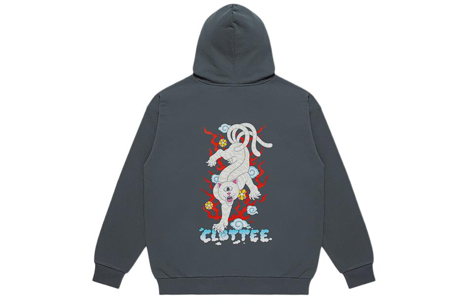 CLOT RIPNDIP FW23 Graphic Back Hoodie Unisex Grey CTHD23SRD304
