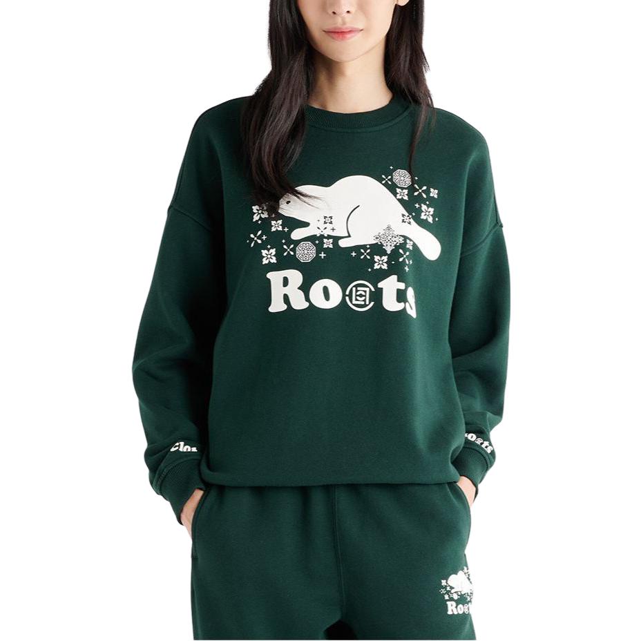 Shop CLOT x ROOTS卡通印花圓領長袖男女衛衣。 CLSS23F90006