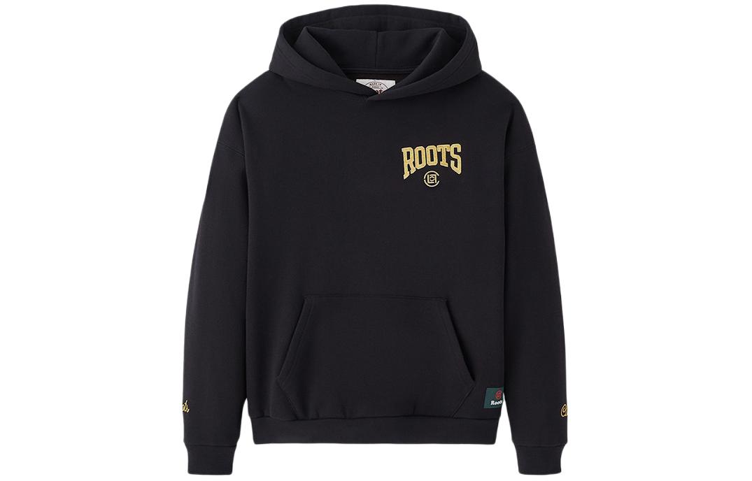 CLOT ROOTS Letter Print Pullover Hoodie Unisex Black CLHD23F90012