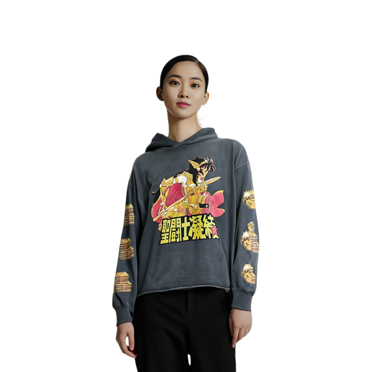 Shop CLOT x SAINT MICHAEL 聖鬥士星矢聯名款LOGO連帽上衣 男女適用 FW23 系列 CO-STML-SDS-01