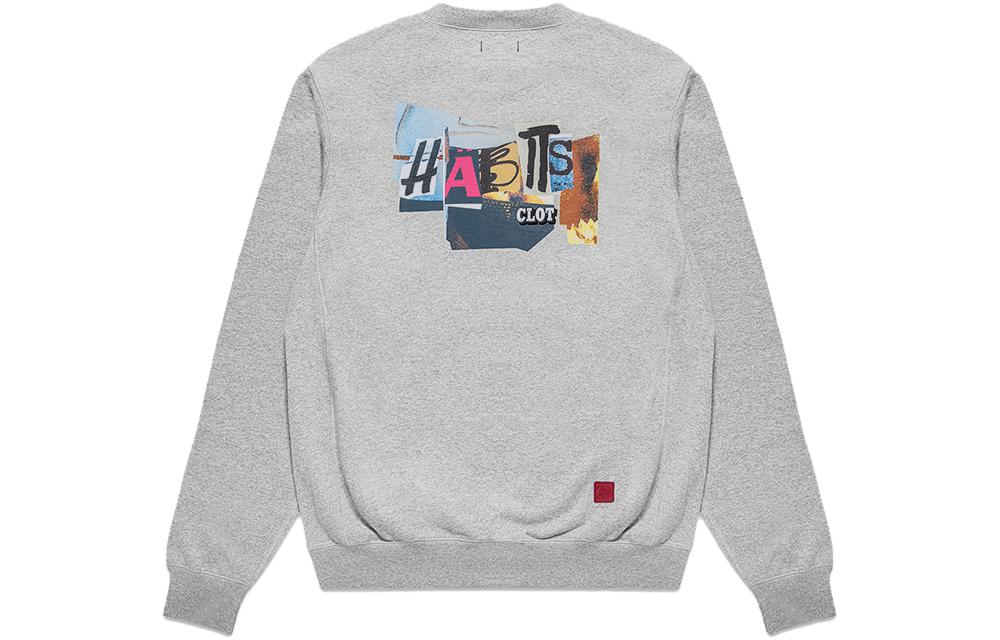 CLOT Youth Loose Fit Crewneck Casual Sweatshirt Unisex - Gray CLSS23F30007