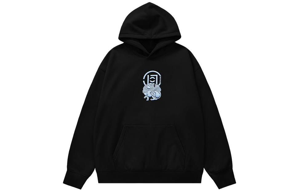 CLOTTEE by CLOT Animal Graphic Hoodie Black Pullover Long Sleeve CTHD23F31017