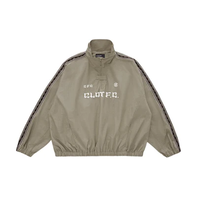 CLOTTEE by CLOT FC Series Letter Print High Neck Pullover Jacket - CTJK24S41030