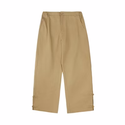 CLOTTEE by CLOT FW23 Kung Fu Series Loose Fit Zipper Pants Unisex Khaki. CTPT23F51026