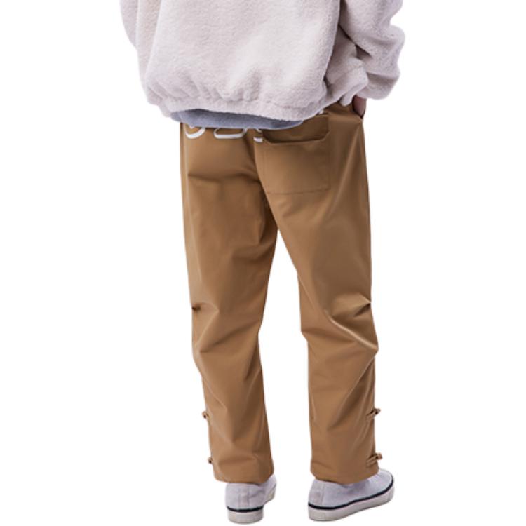 Details for CLOTTEE by CLOT 2023秋冬功夫系列寬鬆拉鍊褲 男女卡其色款式。 CTPT23F51026