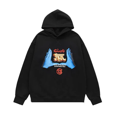 CLOTTEE by CLOT FW23 Kung Fu Series Unisex Black Hooded Pullover Hoodie CTHD23F31052