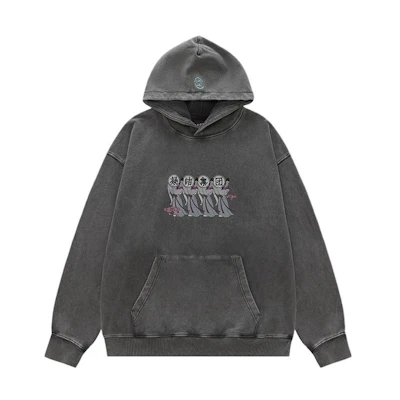 CLOTTEE by CLOT Washed Graphic Hoodie Unisex Carbon Gray CTHD23F31023