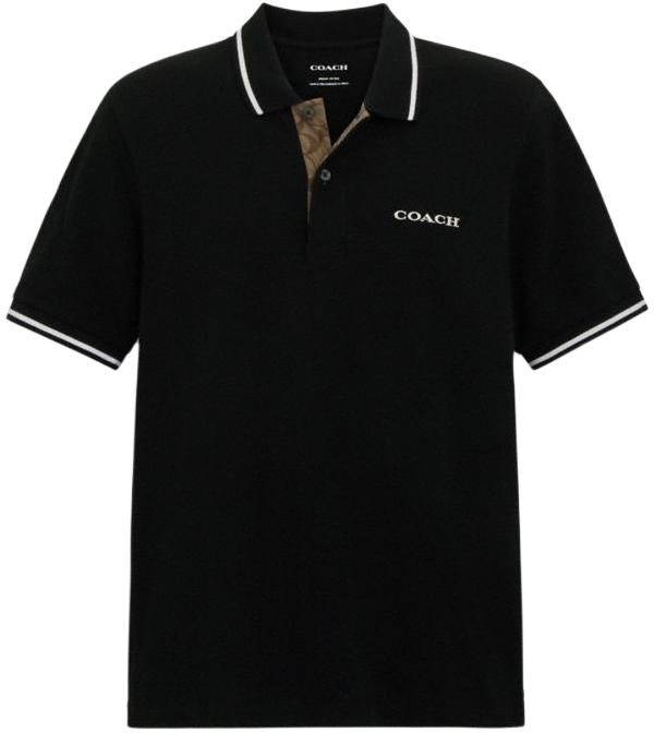 coach-black-casual-polo-shirt-with-letter-logo-design-co-817-blk