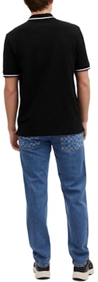 COACH Kaos Polo Hitam Kasual dengan Desain Logo Huruf. CO817-BLK Shop COACH Kaos Polo Hitam Kasual dengan Desain Logo Huruf. CO817-BLK