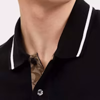 Sizing COACH 黑色休閒POLO衫 字母標誌設計 CO817-BLK