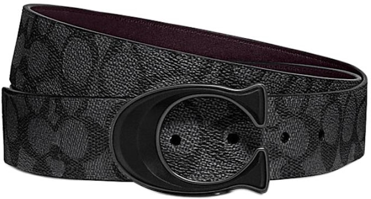 COACH Sabuk Kulit Kanvas Hitam 3.8CM 76428 FDA 42 Order COACH Sabuk Kulit Kanvas Hitam 3.8CM 76428 FDA 42